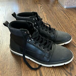 Black high top boots